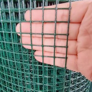 Plastic-covered wire mesh