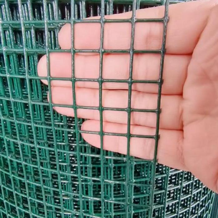 Plastic-covered wire mesh